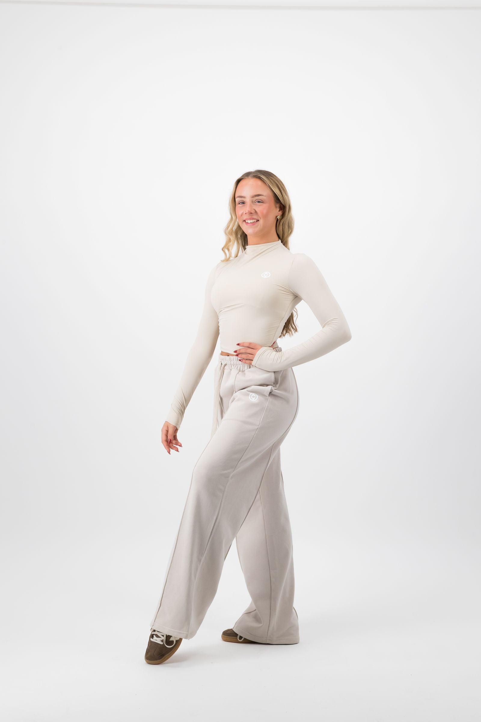 Cream Long Sleeve Top