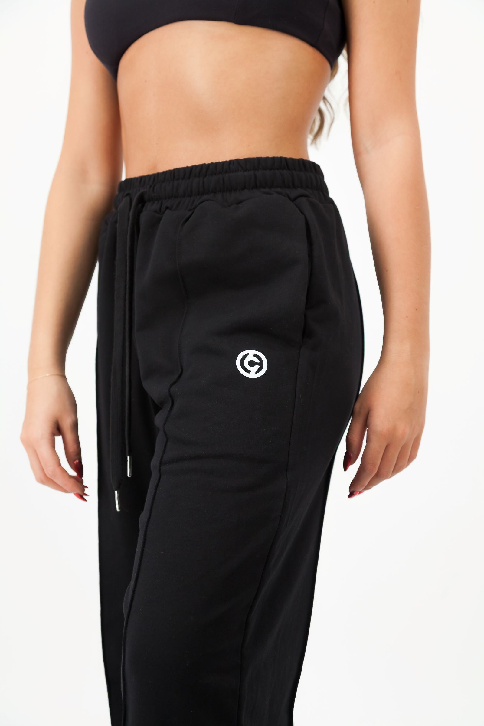 Wide Leg Joggers Black