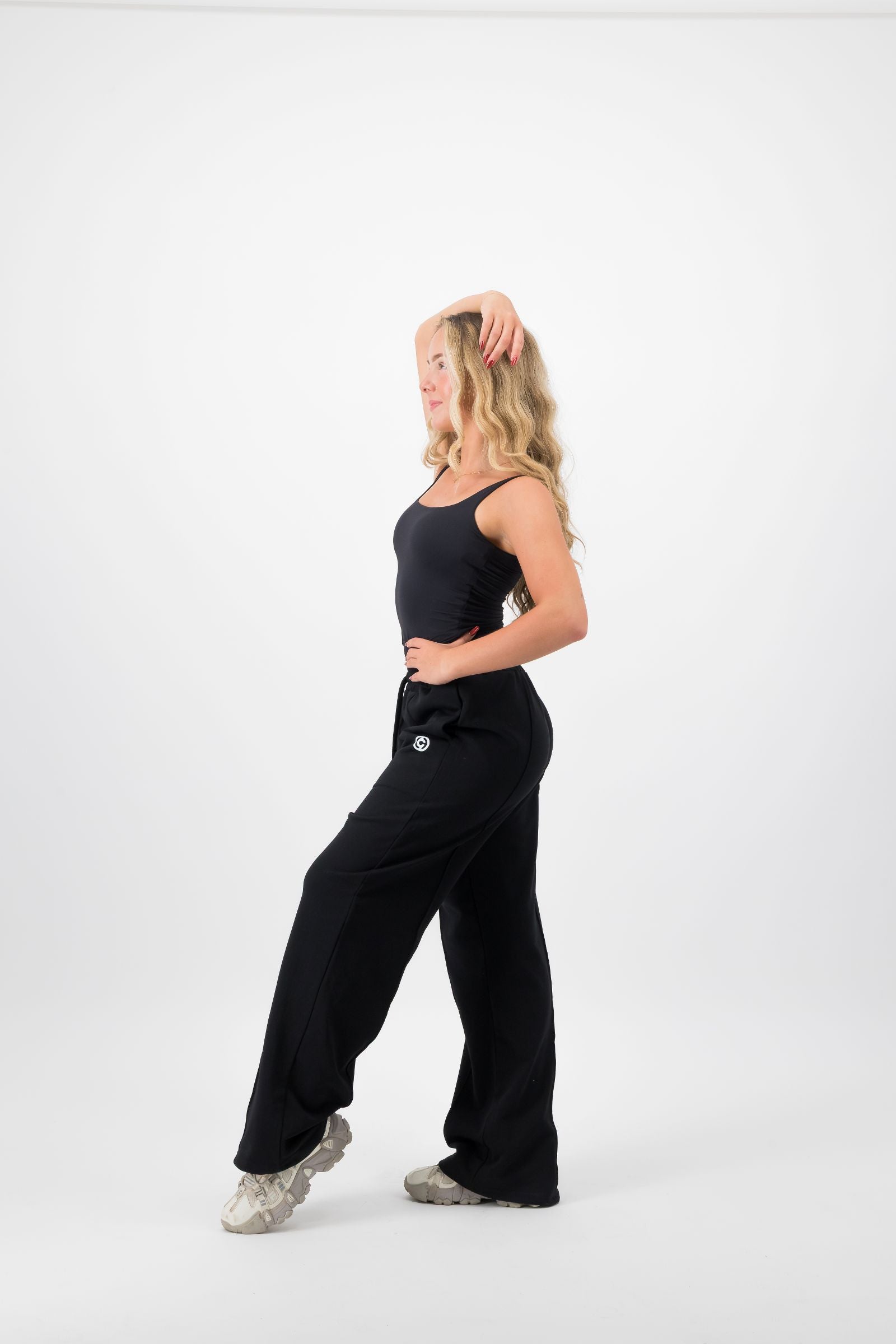 Wide Leg Joggers Black