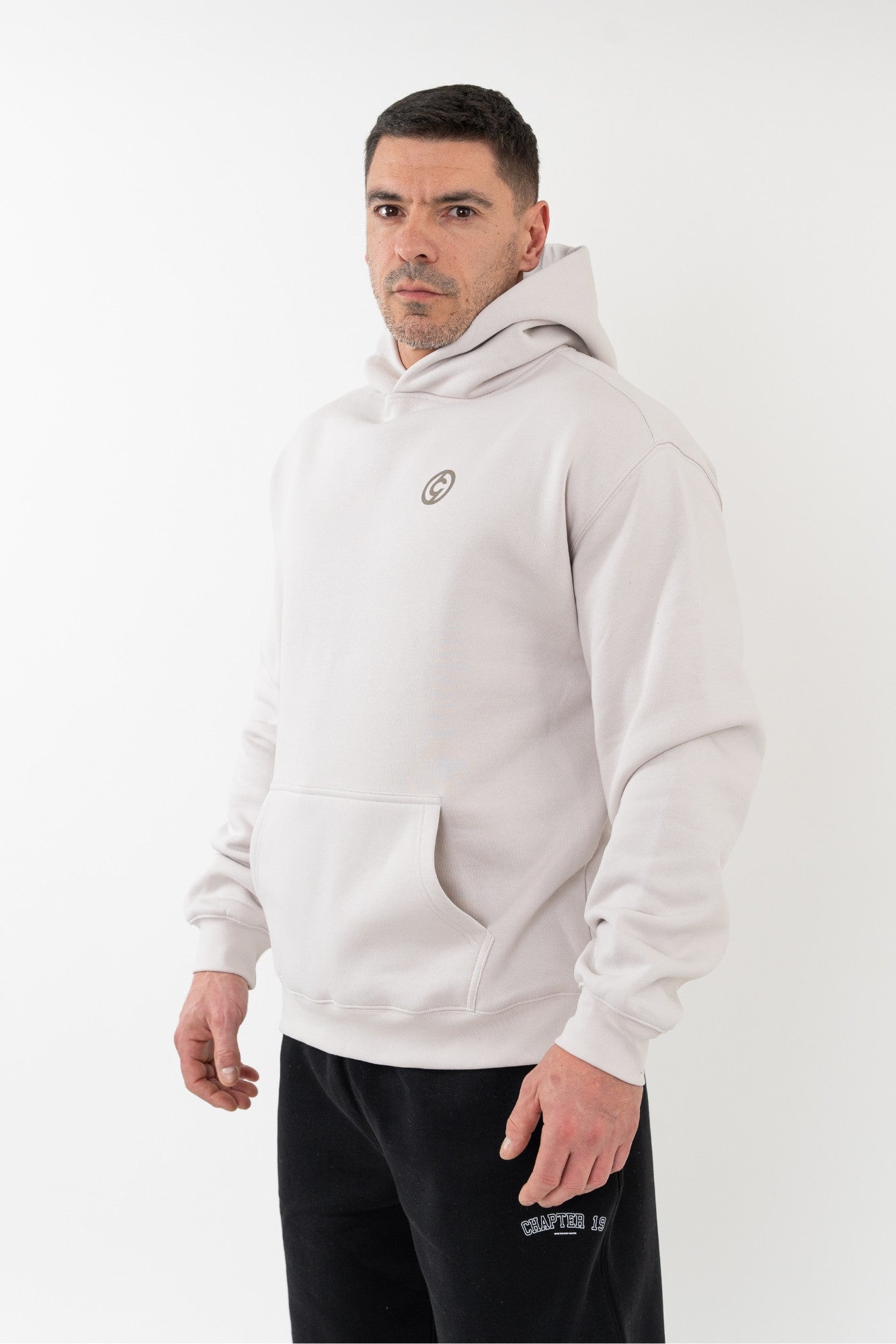 bone coloured mens hoodie for comfort and performance