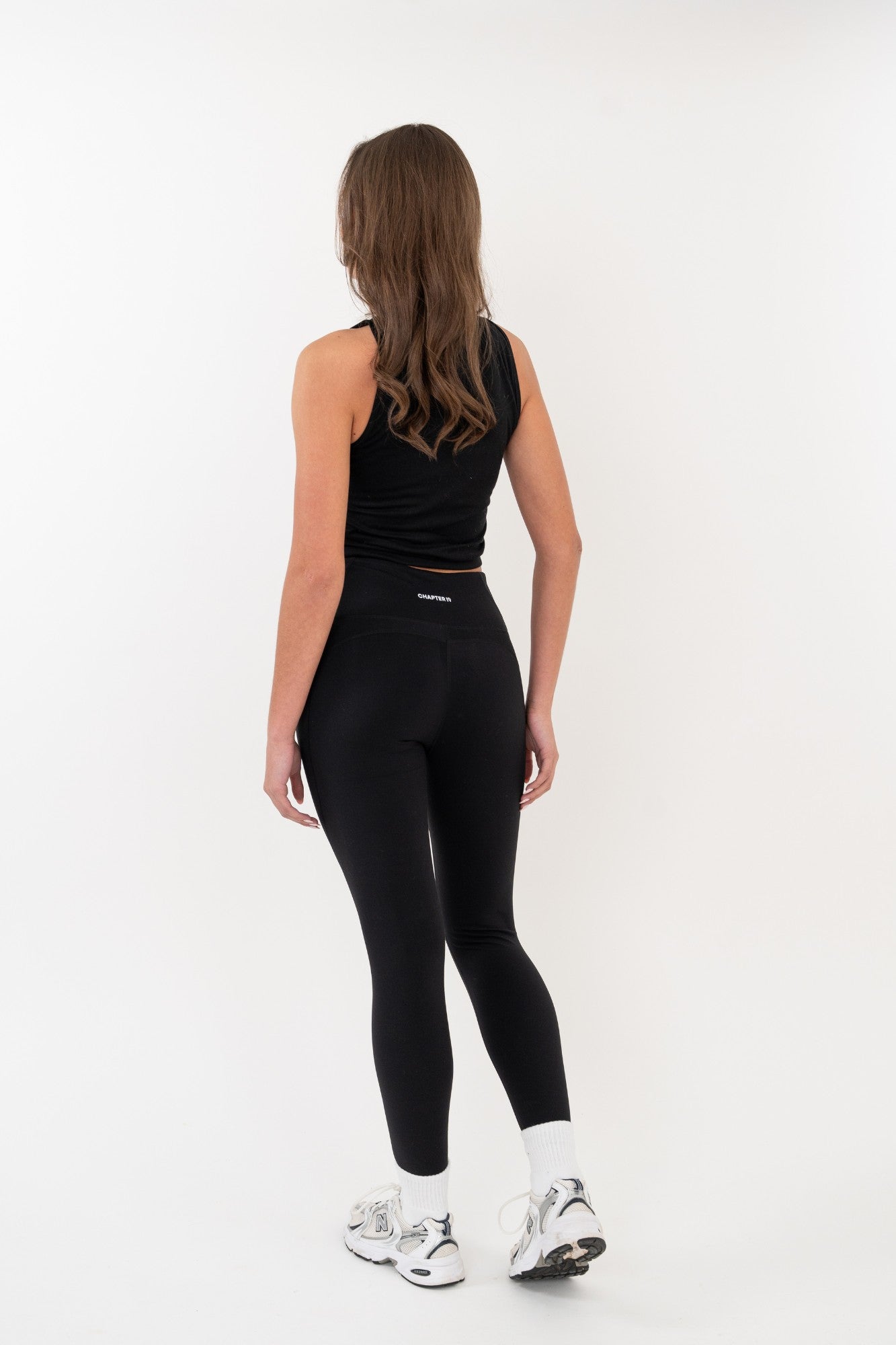 back view detail of tank top in black for dancers UK