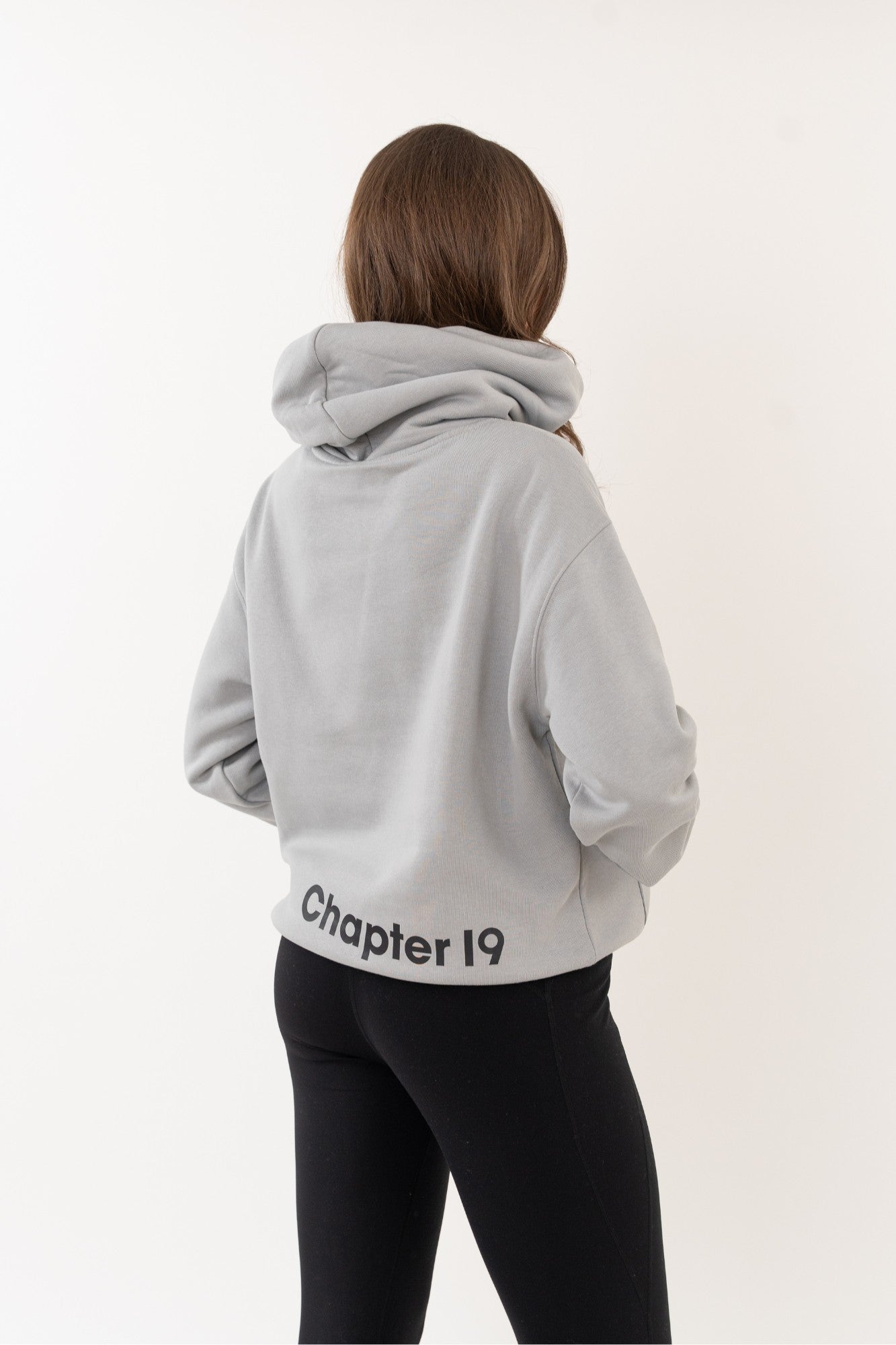 rear view of female hoodie for dancers and street wear UK