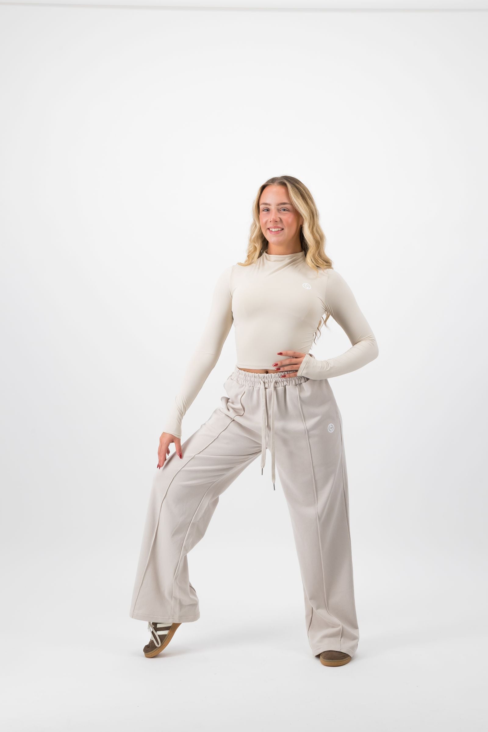 Cream Long Sleeve Top