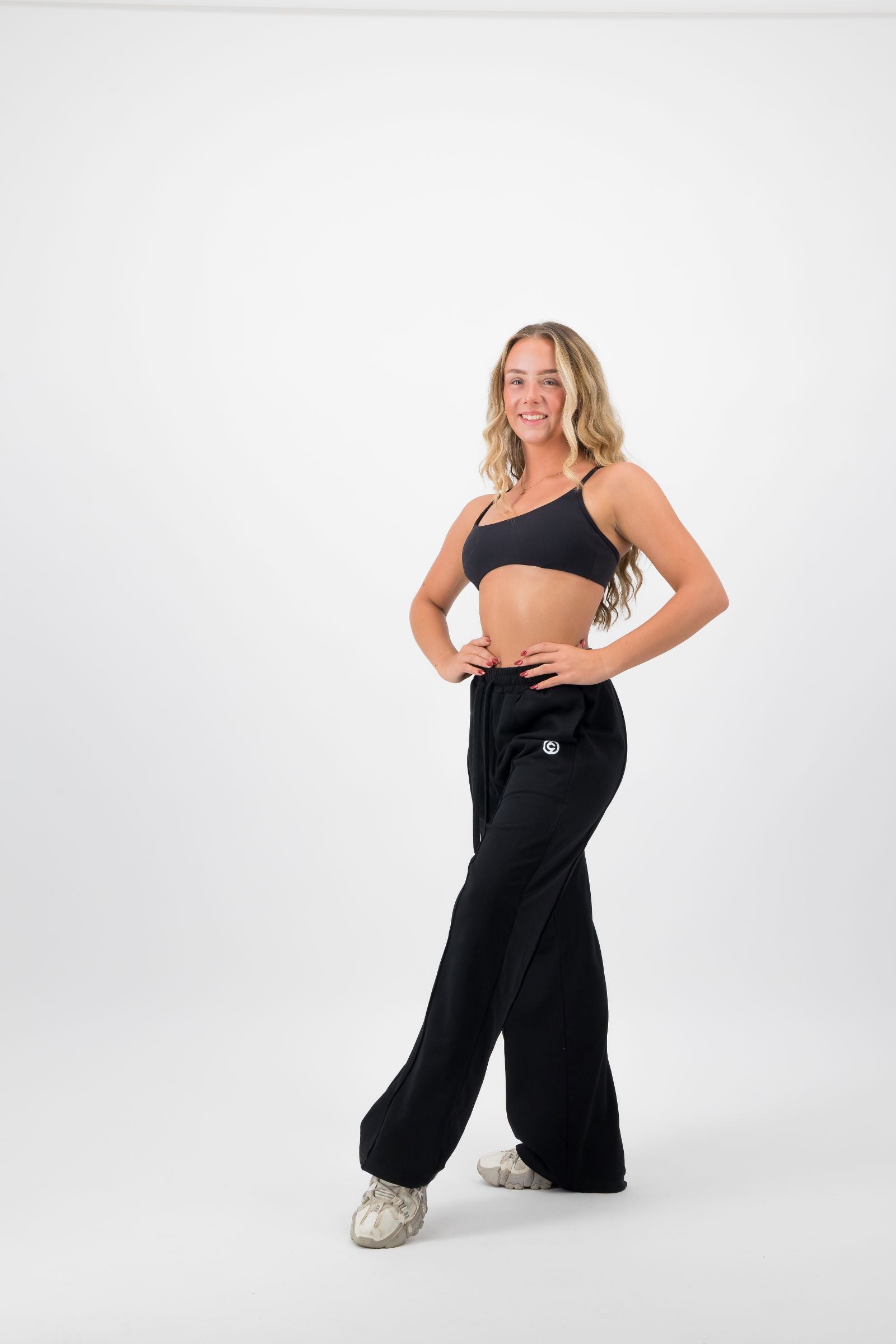 Wide Leg Joggers Black