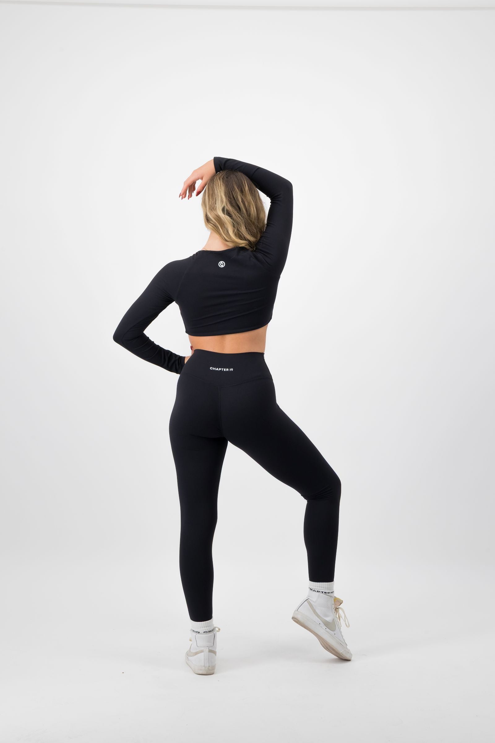 Black Long Sleeve Twisted Top