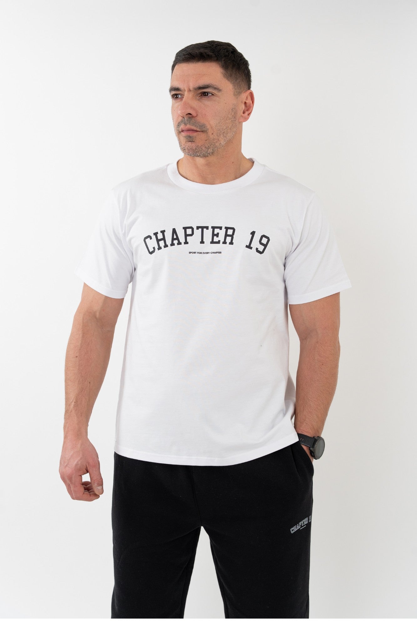 functional and stylish mens white tshirt form chapter 19 UK