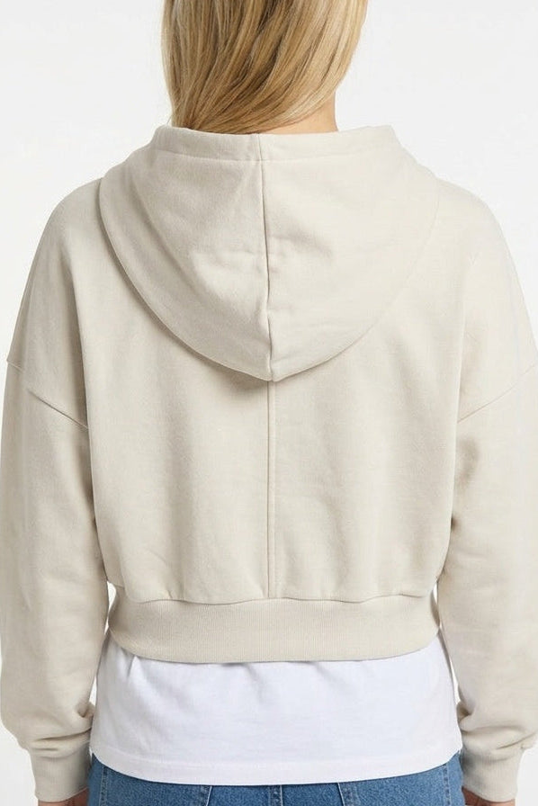 C19 Crop Cream Zip up