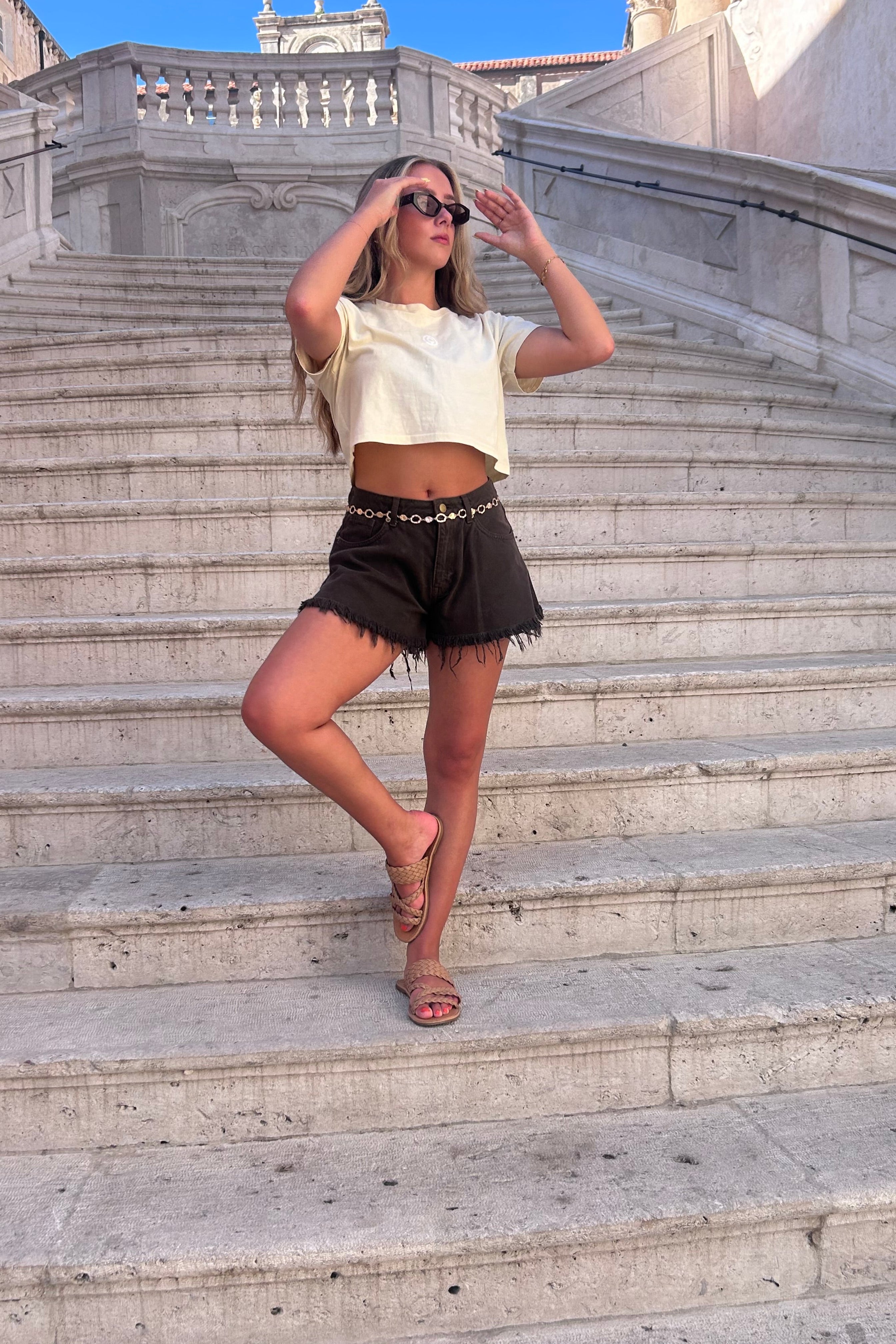 Cropped butter summer top 
